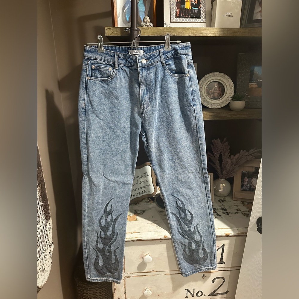 Adika discontinued flame jeans! Worn once!